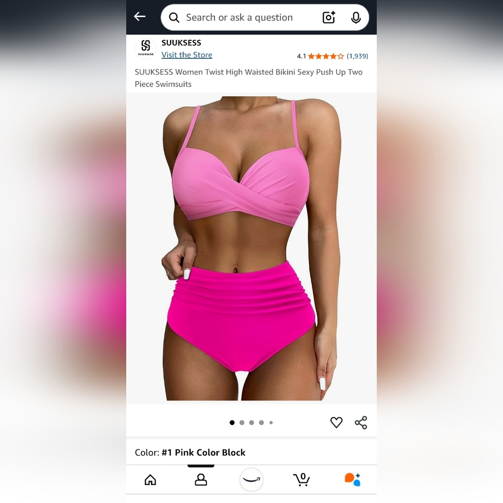 Pink Ombré Bikini Set